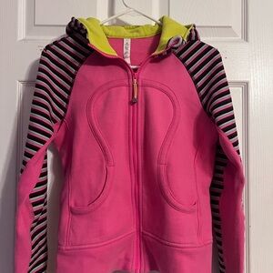 Pink Striped Lululemon Hoodie size 6